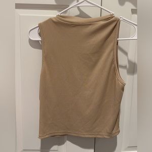 beige tank top!! mock neck!